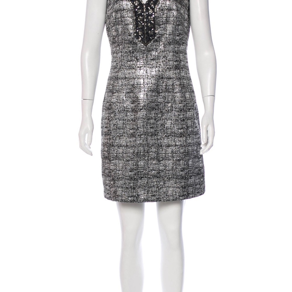 Laundry by Shelli Segal Embellished Metallic Dress